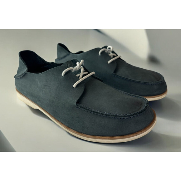 Olukai Holokai Leather Comfort Casual Shoes Carbon Gray Loafer Men's Size 9.5 - Picture 2 of 16